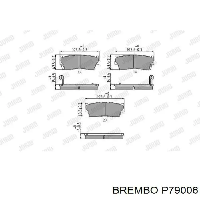 Pastillas de freno delanteras Brembo P79006