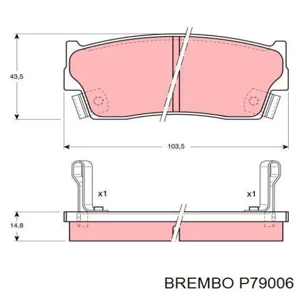 Pastillas de freno P79006 Brembo