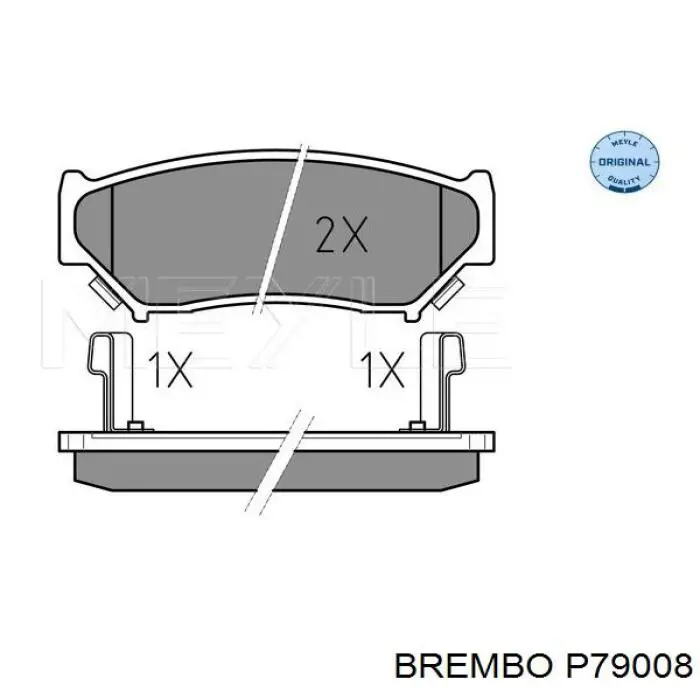 Comprar P79008 Brembo Pastillas delanteras de freno
