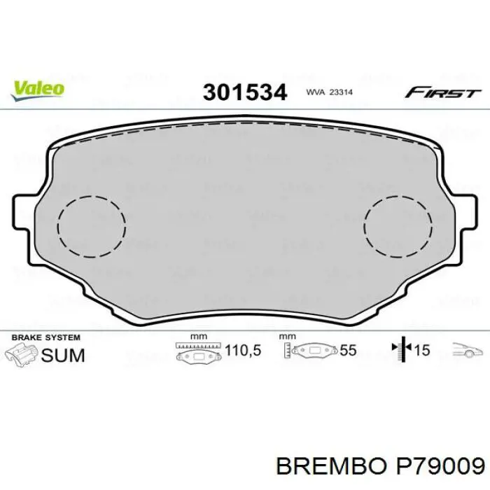 Precio del repuesto Pastillas de freno delanteras Vitara SUV