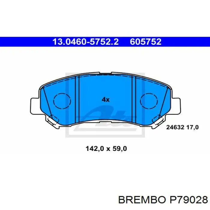 P79028 Brembo pastillas de freno delanteras