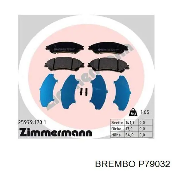 Pastillas de freno P79032 Brembo