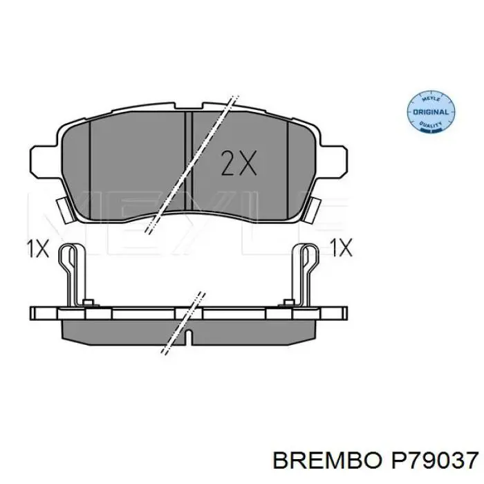 P79037 Brembo pastillas de freno delanteras