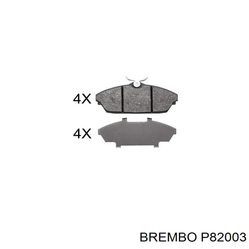 P 82 003 Brembo pastillas de freno delanteras