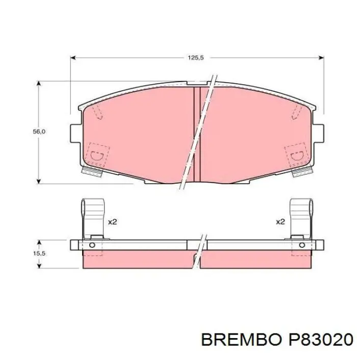 P83020 Brembo pastillas de freno delanteras