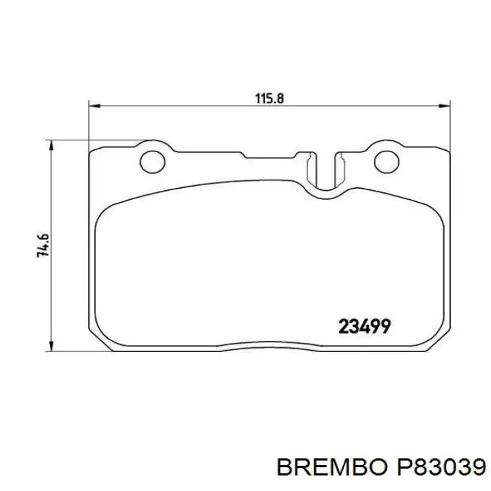 P83039 Brembo pastillas de freno delanteras