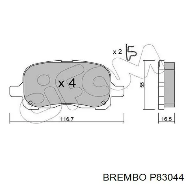 P83044 Brembo pastillas de freno delanteras