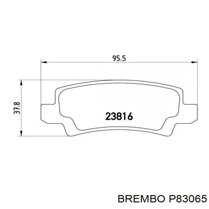 Pastillas de freno traseras BREMBO P83065