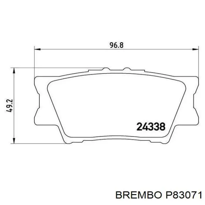 P83071 Brembo Pastillas delanteras