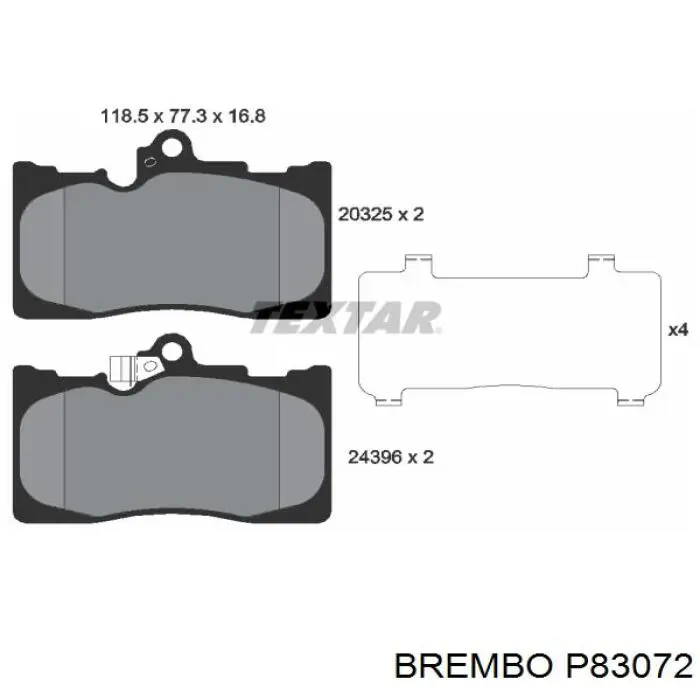 Pastillas freno delanteras Brembo P83072 precio, desde 34,42 EUR