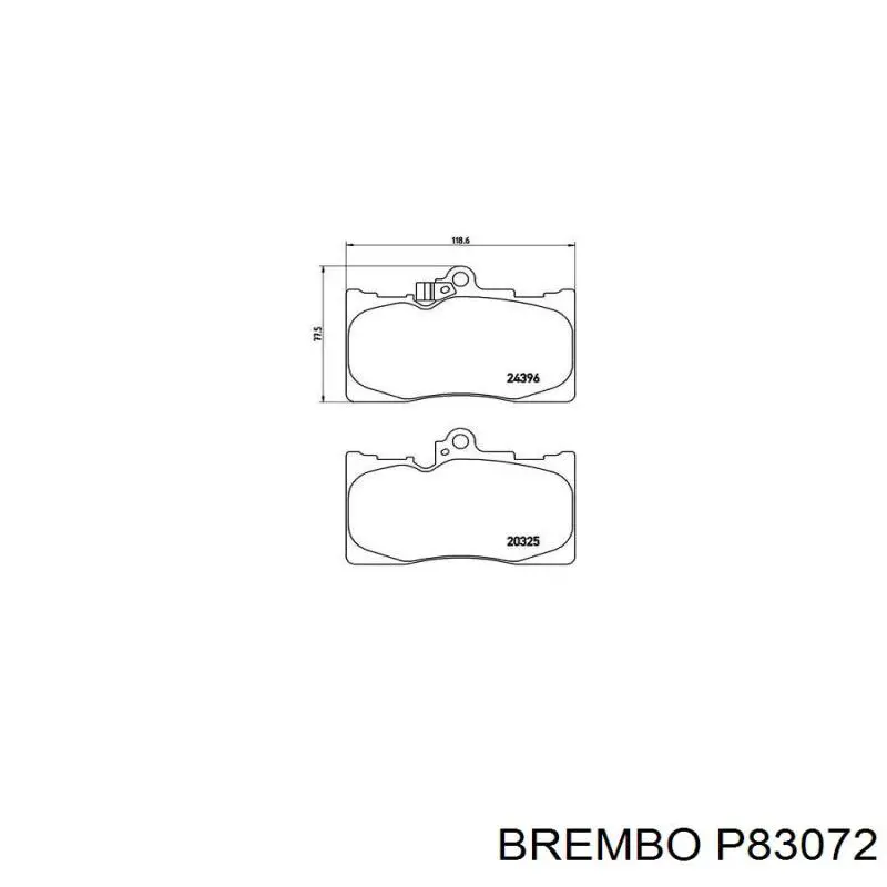 Pastillas de freno P83072 Brembo