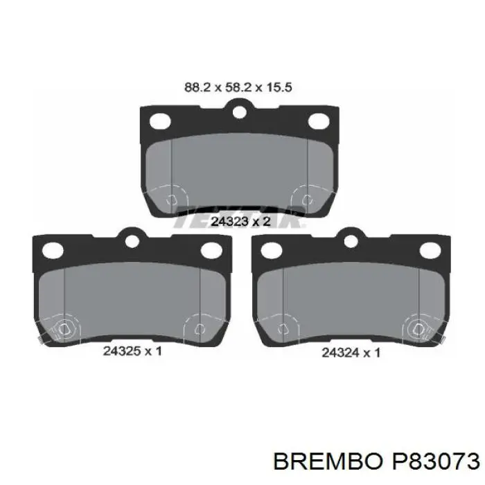 P83073 Brembo pastillas de freno traseras