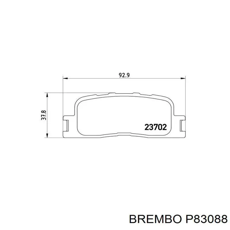 P83088 Brembo pastillas de freno traseras