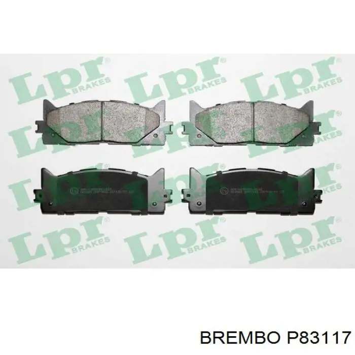 P83117 Brembo pastillas de freno delanteras