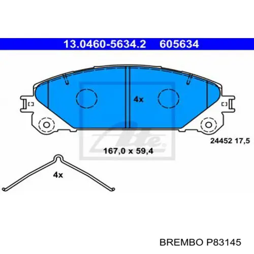 Pastillas de freno P83145 Brembo
