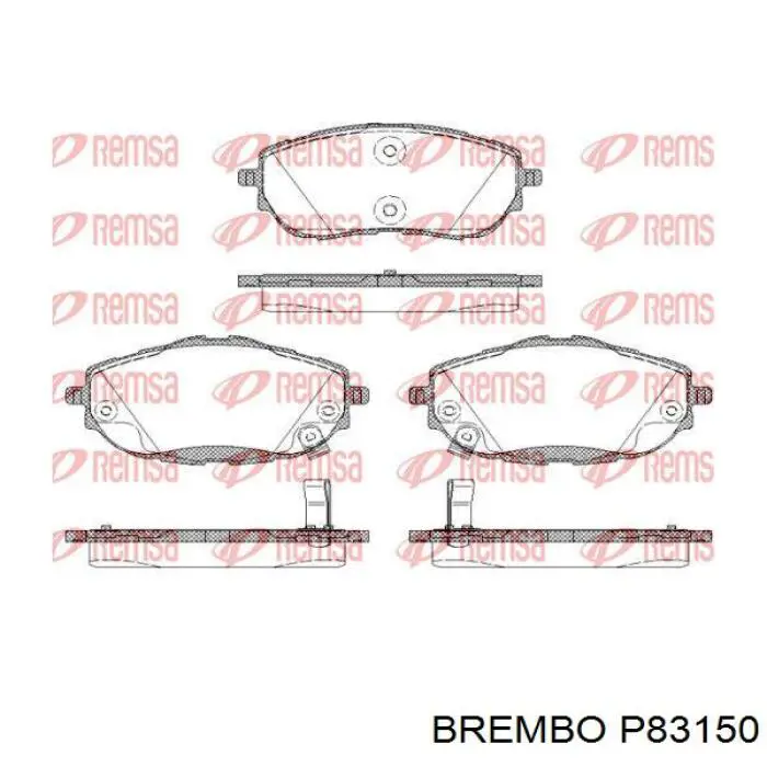 Pastillas de freno delanteras Brembo P83150