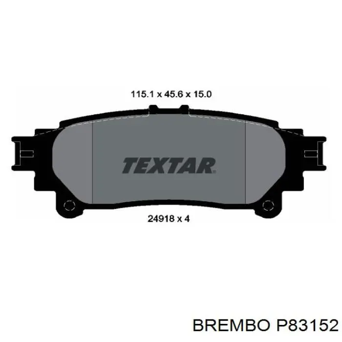 Comprar P83152 Brembo Pastillas de freno traseras