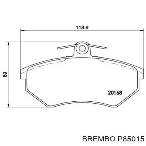 P85015 Brembo pastillas de freno delanteras