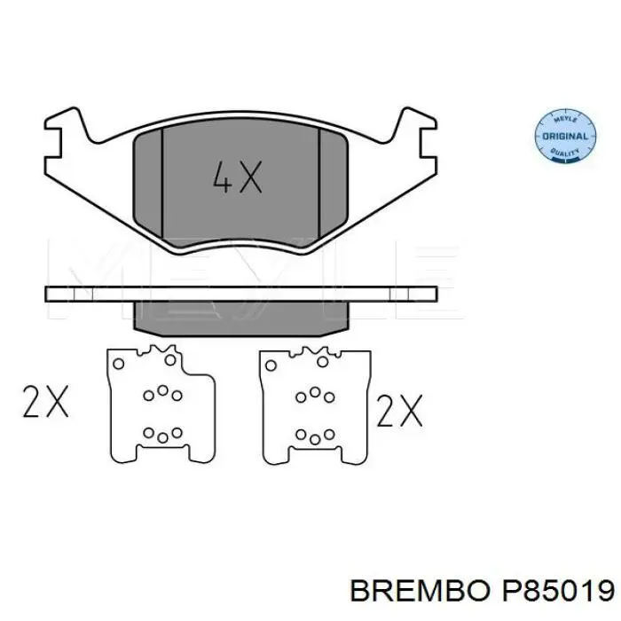 Pastillas de freno delanteras Brembo P85019