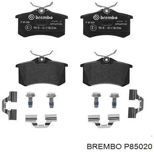 Comprar P85020 Brembo Pastillas de freno traseras
