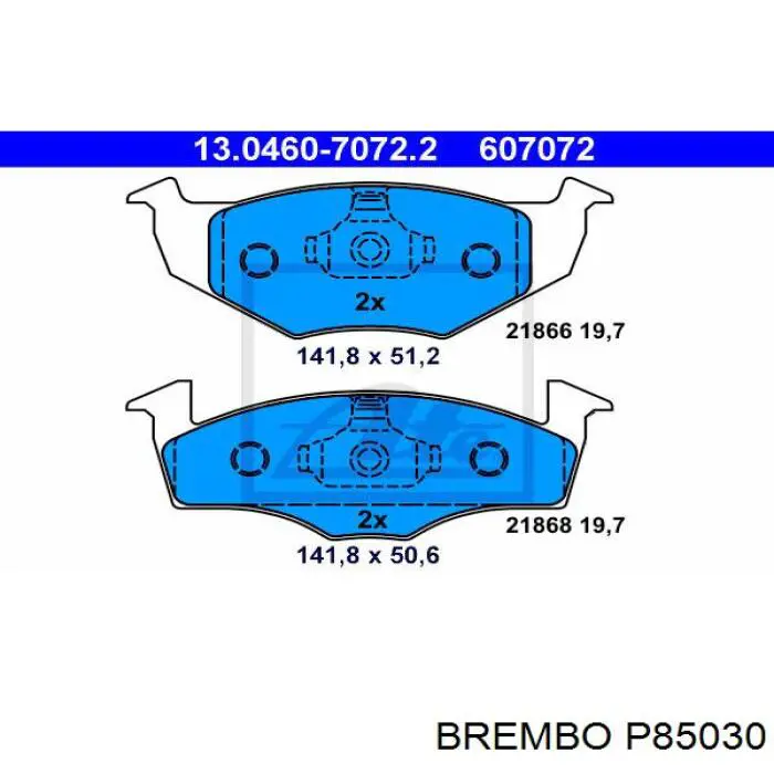 Pastillas de freno delanteras Brembo P85030