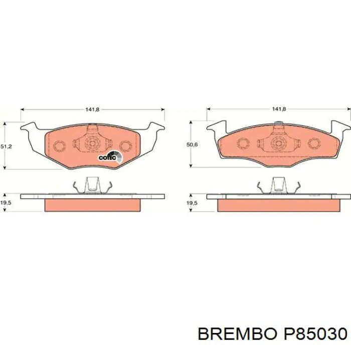 Pastillas freno delanteras Brembo P85030 precio, desde 23,82 EUR