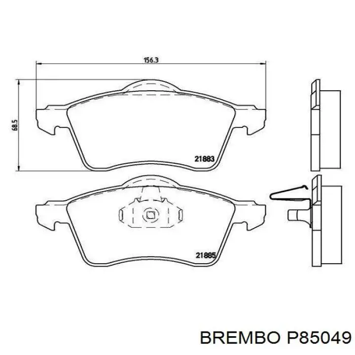Pastillas de freno P85049 Brembo