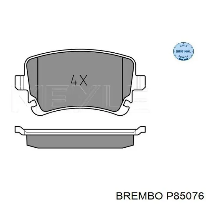 Comprar P85076 Brembo Pastillas de freno traseras