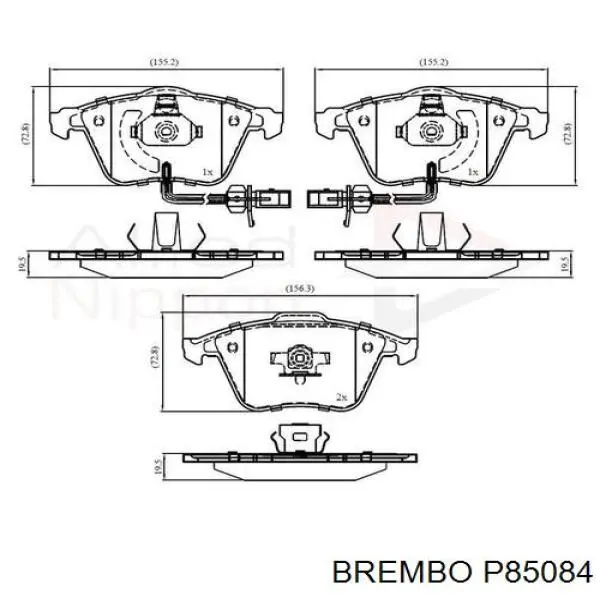 Pastillas de freno P85084 Brembo