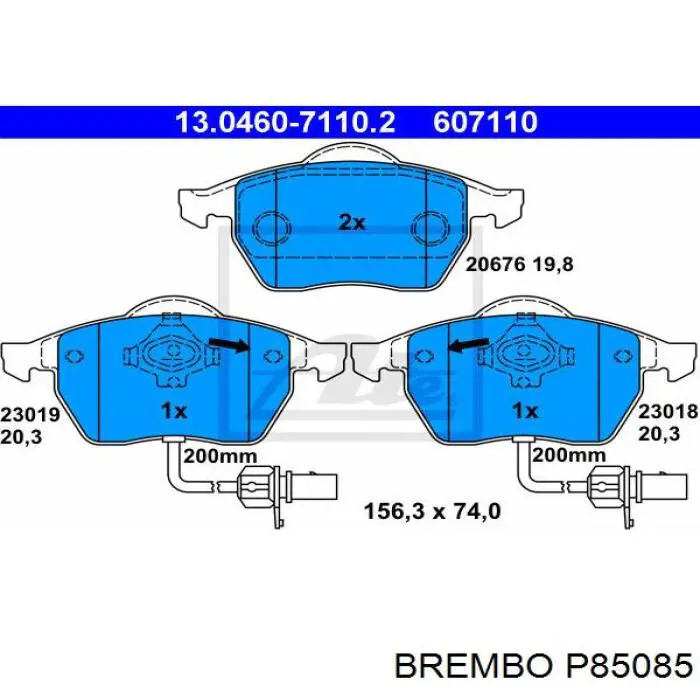 Pastillas de freno delanteras Audi A6 4F2