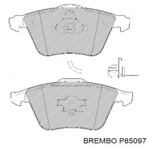 Pastillas de freno delanteras Brembo P85097