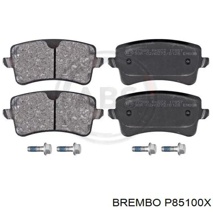 P85100X Brembo pastillas de freno traseras