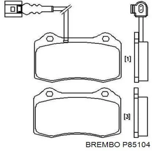 Pastillas de freno P85104 Brembo