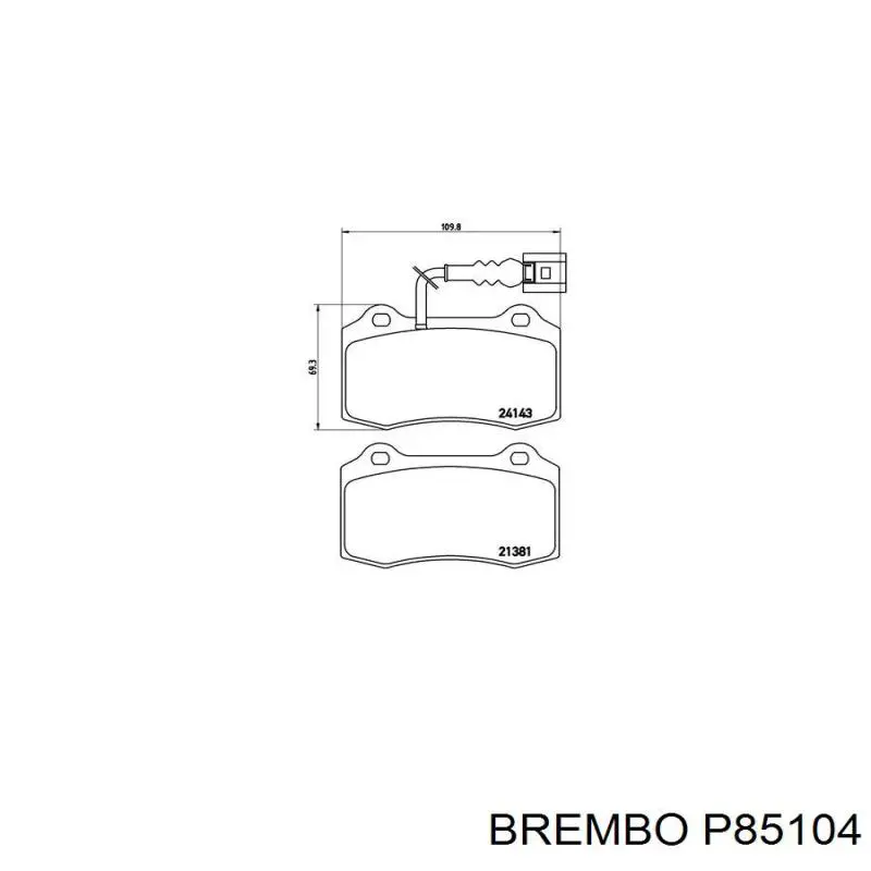 Comprar P85104 Brembo Pastillas delanteras de freno