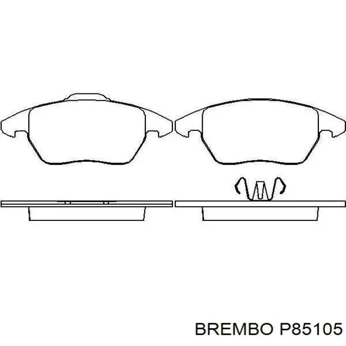 P85105 Brembo pastillas de freno delanteras
