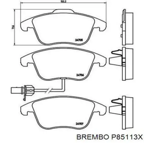 Comprar P85113X Brembo Pastillas delanteras de freno