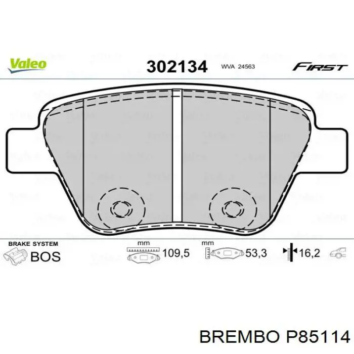 Pastillas de freno traseras Volkswagen Jetta 6 162, 163, AV3, AV2, AY2, AY3