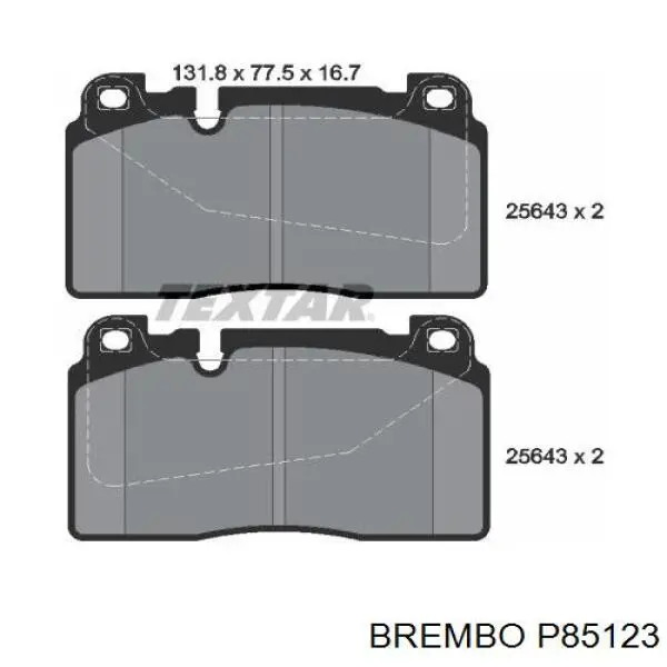 Comprar P85123 Brembo Pastillas delanteras de freno
