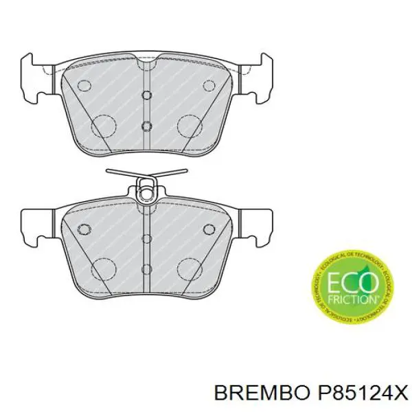 Comprar P85124X Brembo Pastillas de freno traseras