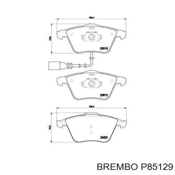 P85129 Brembo pastillas de freno delanteras