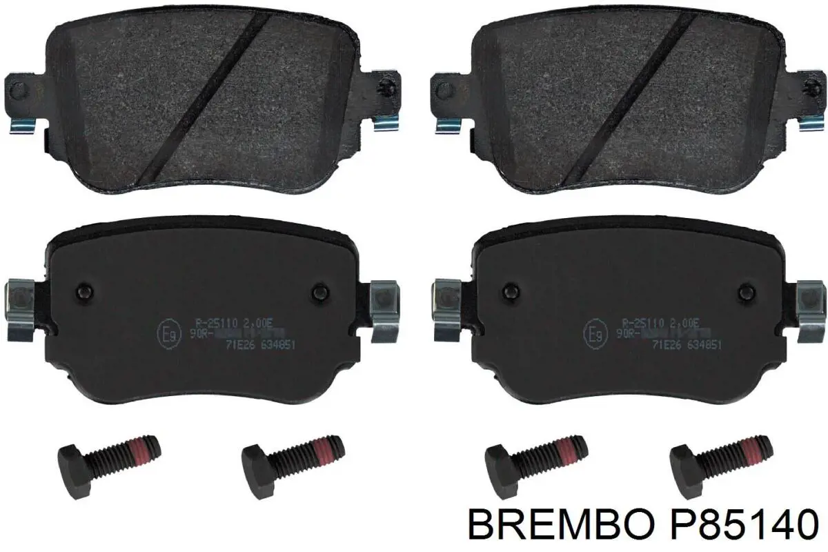 Pastillas de freno traseras P85140 Brembo