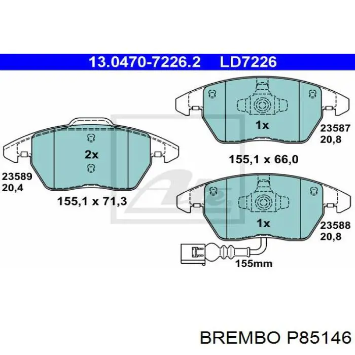 Pastillas de freno delanteras Seat Leon 2 1P1