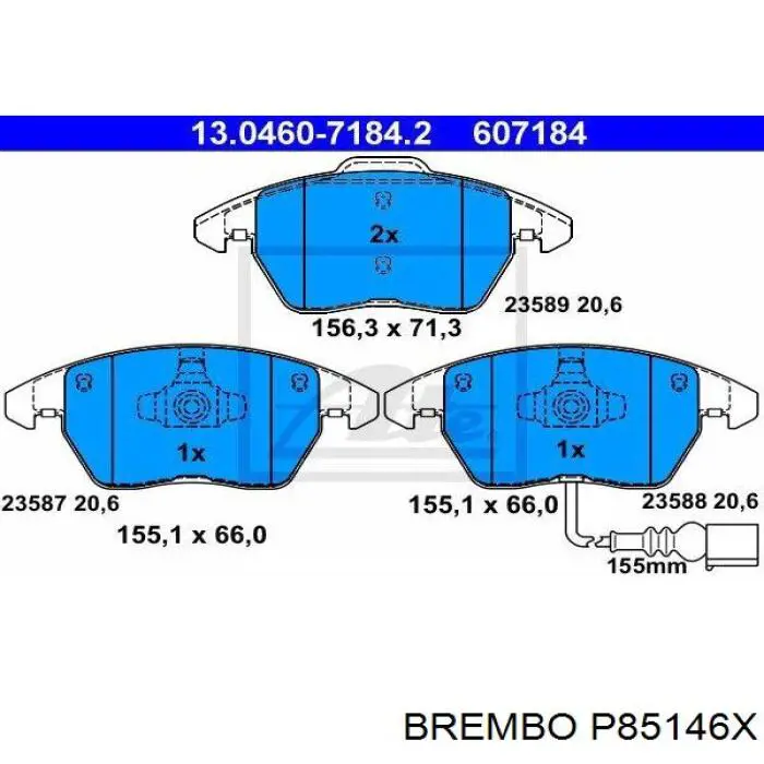 Pastillas de freno delanteras Seat Leon 2 1P1