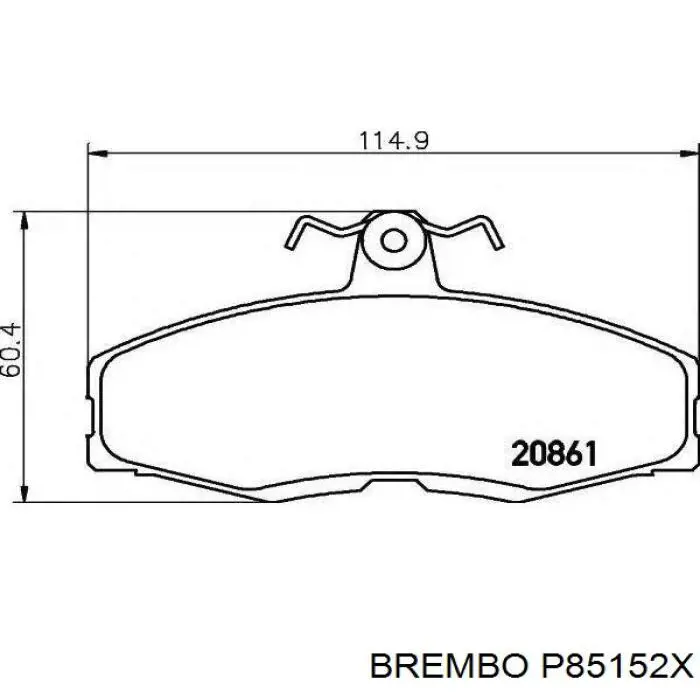 Pastillas de freno P85152X Brembo