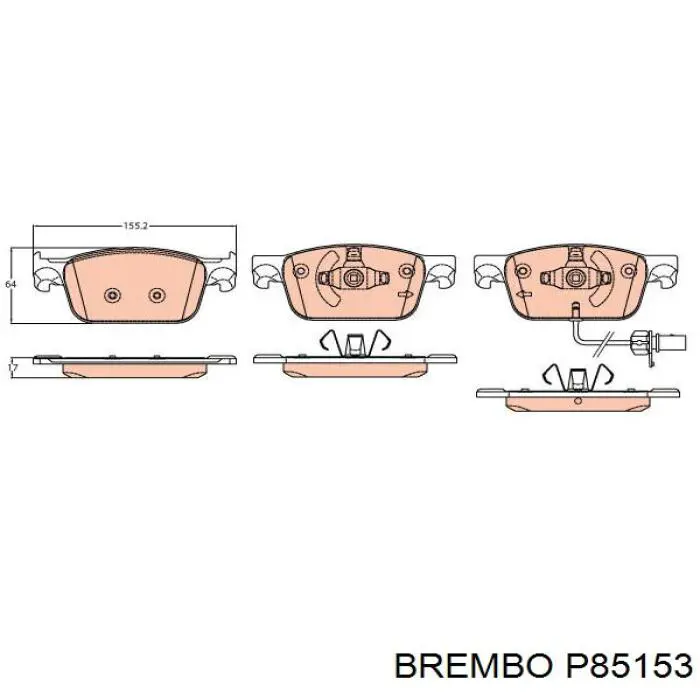 Pastillas freno delanteras Brembo P85153 precio, desde 47,51 EUR