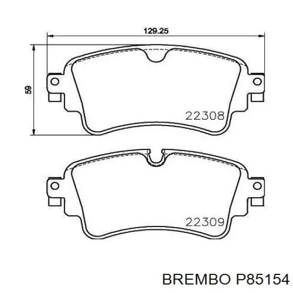 Comprar P85154 Brembo Pastillas de freno traseras