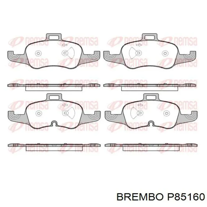 P85160 Brembo pastillas de freno delanteras