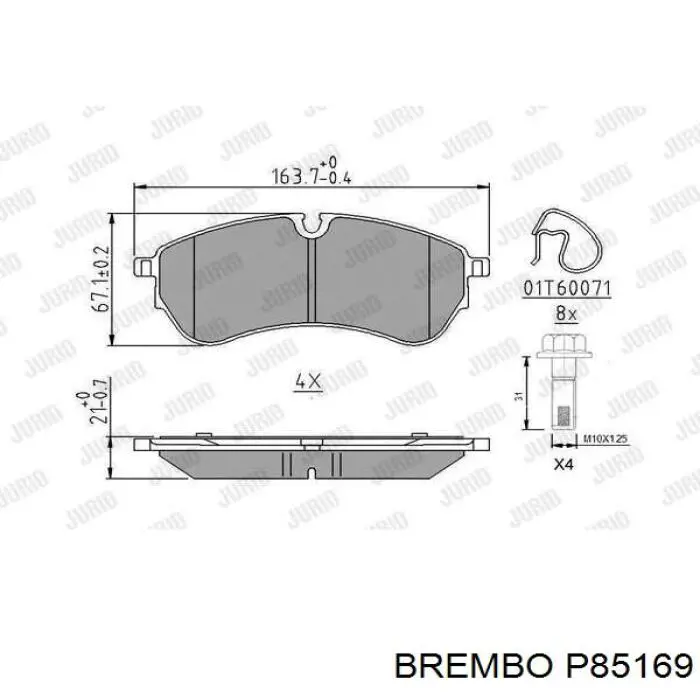 Pastillas freno delanteras Brembo P85169 precio, desde 43,17 EUR
