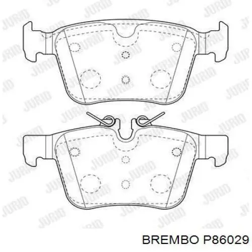Pastillas de freno traseras P86029 Brembo