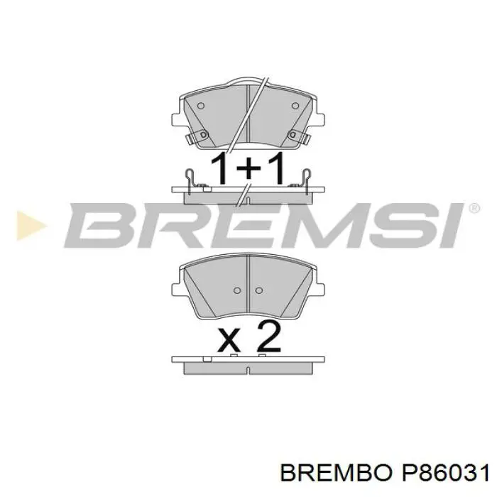 Pastillas de freno P86031 Brembo